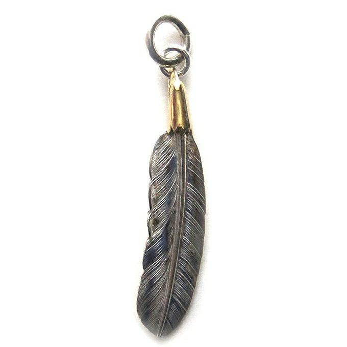 LARRY SMITH 18K EAGLE HEAD FEATHER PENDANT – unexpected store
