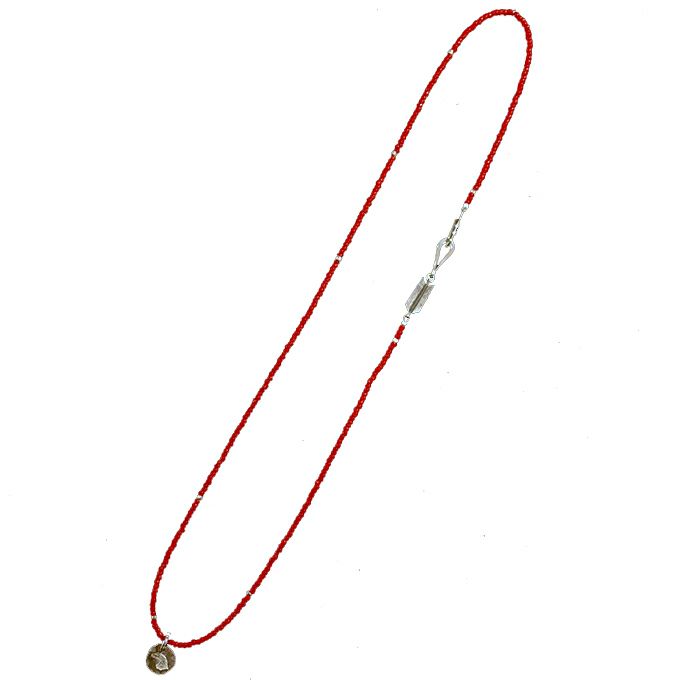 Red Glass Beads, 1 String
