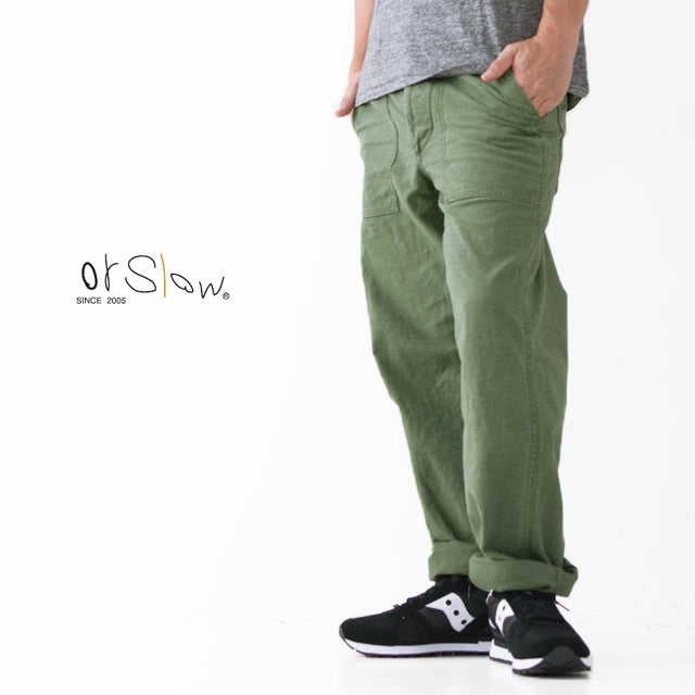 orSlow US ARMY FATIGUE PANTS Green Used