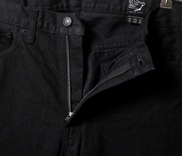 orSlow 107 IVY FIT BLACK DENIM