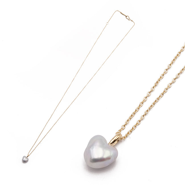 Porter Classic NATURAL HEART PEARL GOLD NECKLACE