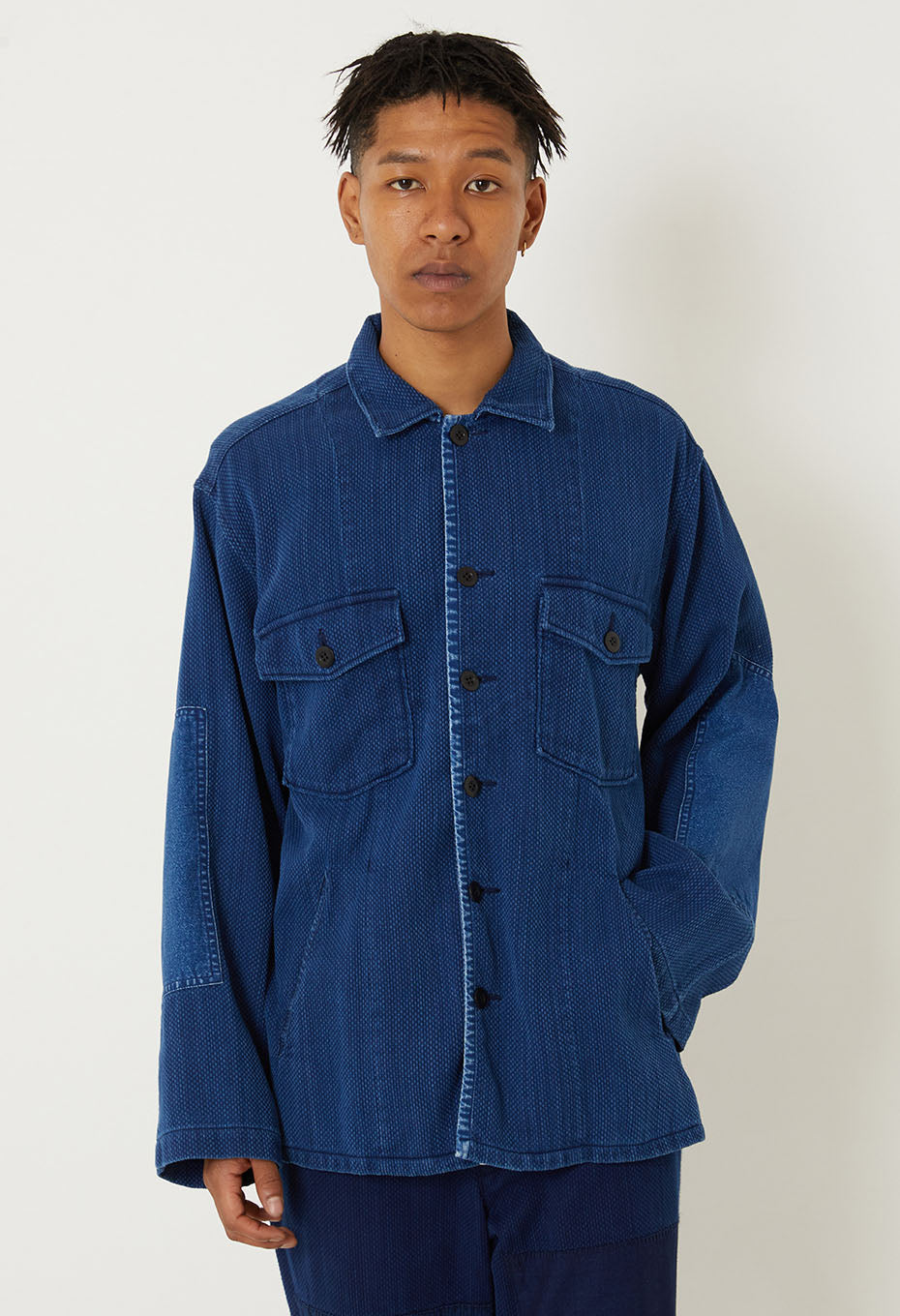 BLUE BLUE JAPAN Casezomesashico Fatigue Shirt