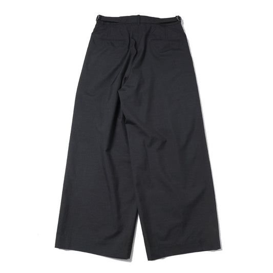 marka Two Tuck Baggy Trousers Wool Tropical Washer