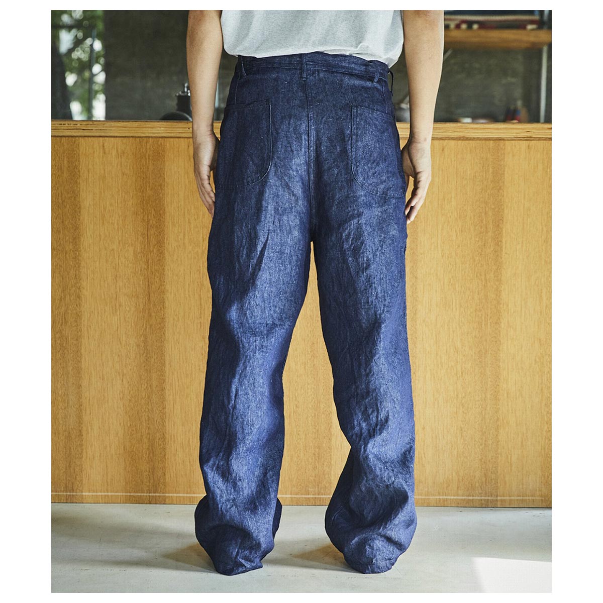 orSlow WWII 40'S U.S NAVY LINEN DENIM UTILITY TROUSERS