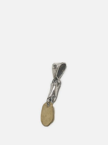 LARRY SMITH EAGLE HEAD & 24K GOLD EAGLE HEAD STAPMED PENDANT