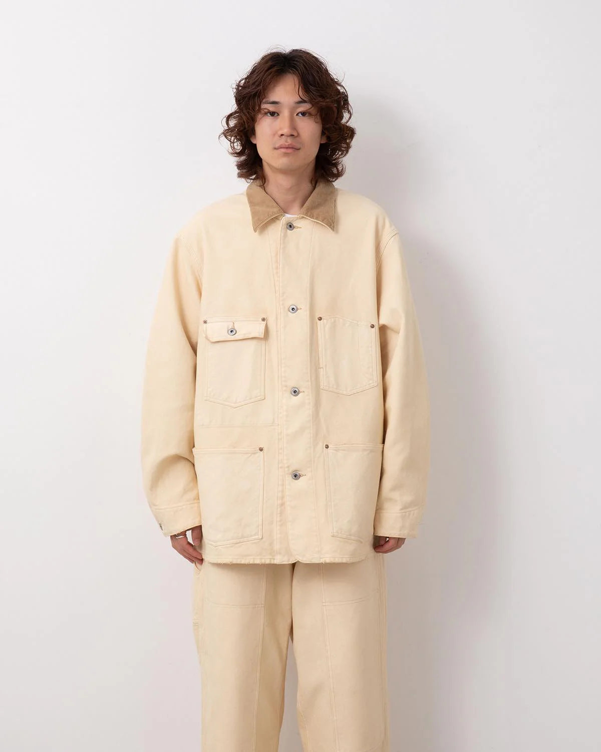 A.PRESSE Vintage Silk Hemp Coverall Jacket