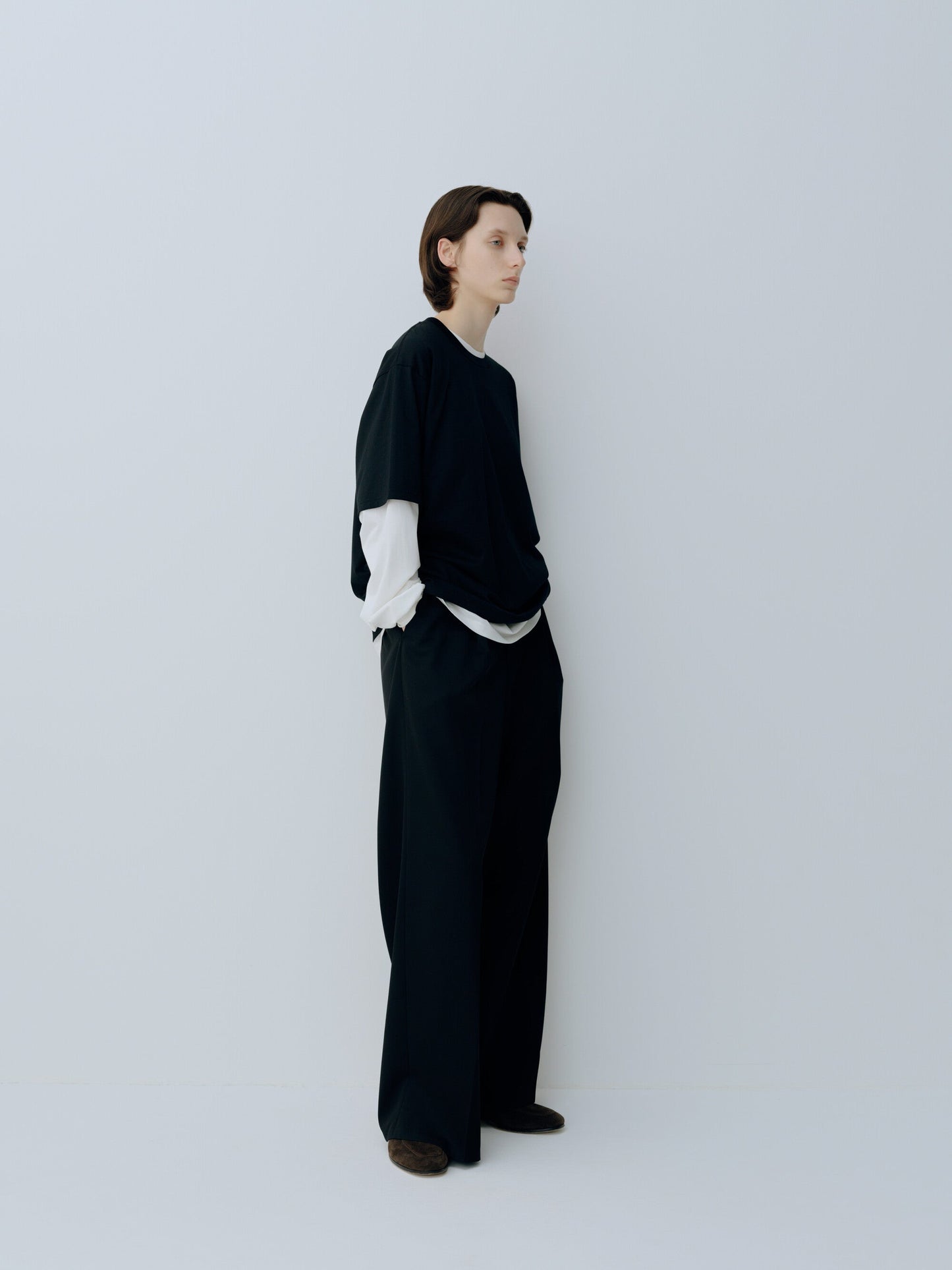 ssstein EXTRA WIDE TROUSERS (2/90 WOOL GABARDINE)