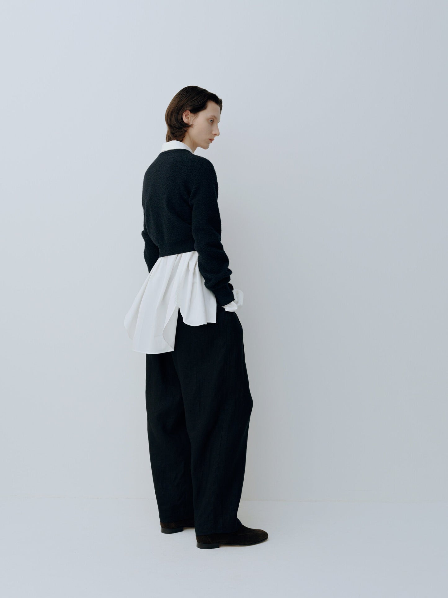 ssstein LIGHT LINEN WIDE EASY TROUSERS