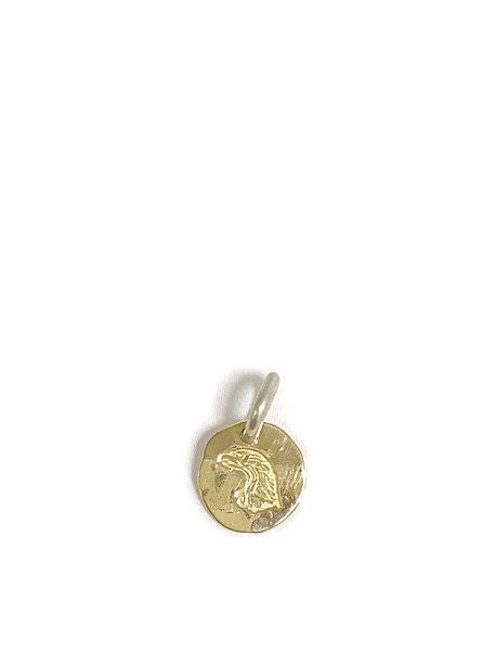 LARRY SMITH 18K GOLD EAGLE HEAD PENDANT
