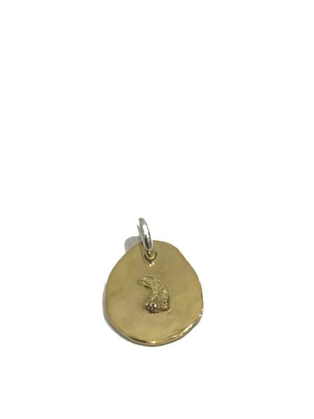 LARRY SMITH EAGLE HEAD PENDANT -18K-