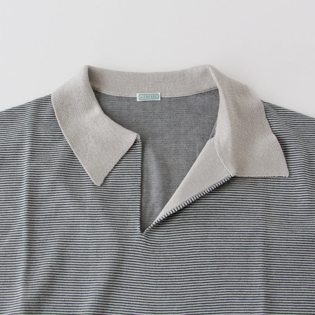 A.PRESSE High Gauge S/S Striped Skipper