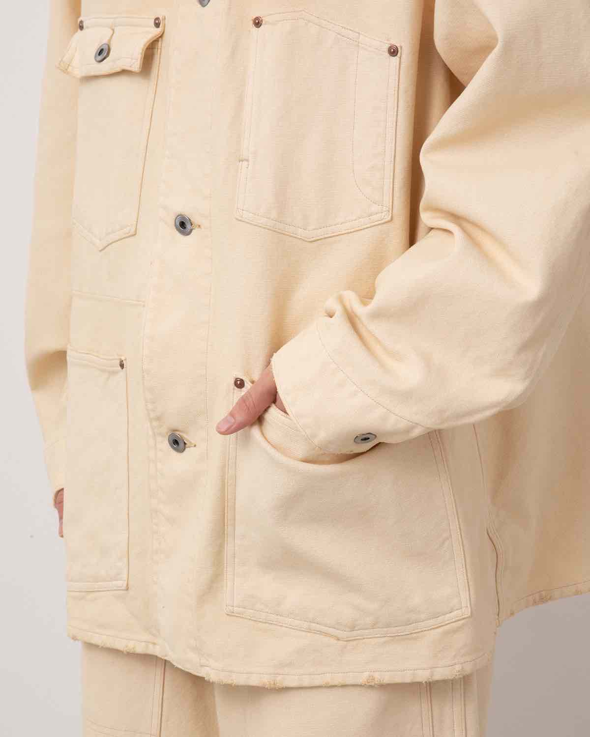 A.PRESSE Vintage Silk Hemp Coverall Jacket