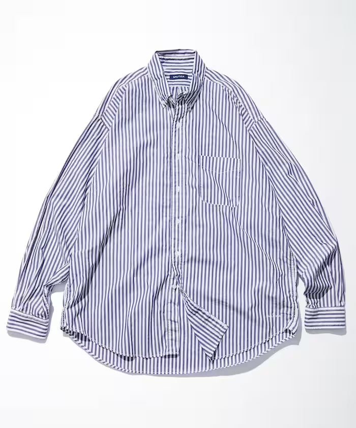 NAUTICA JAPAN Faded L/S Shirt (Broadcloth Stripes)