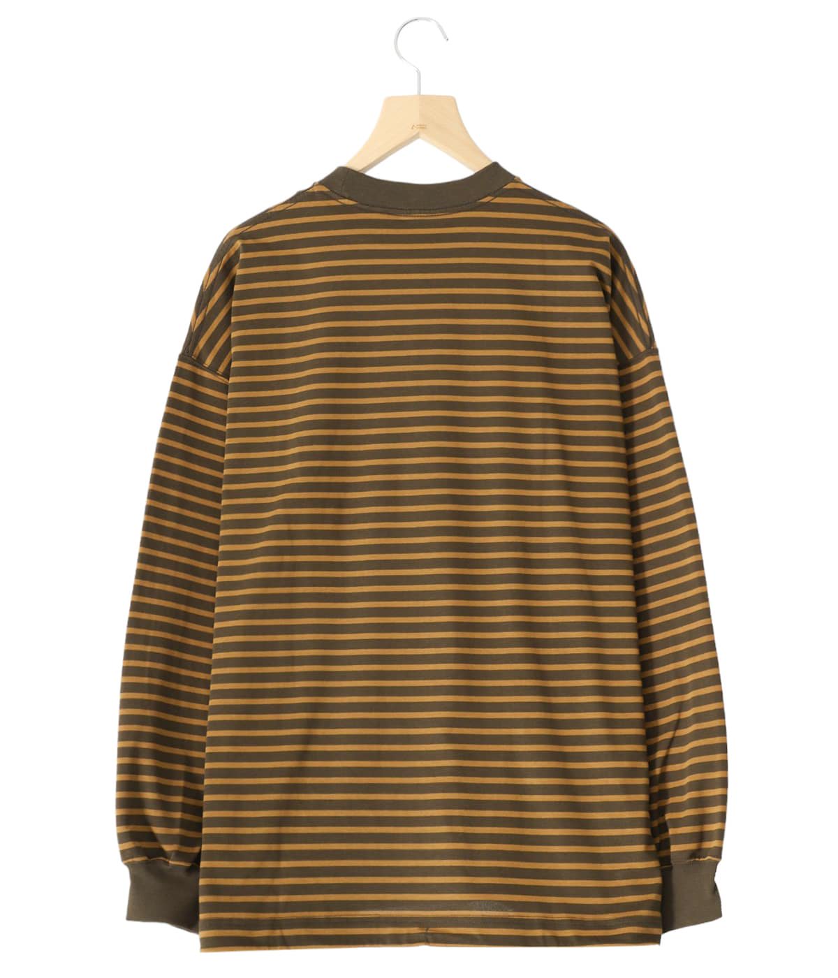 is-ness BALLOON STRIPES LONG SLEEVE T SHIRT