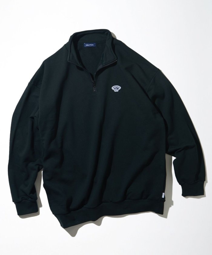 NAUTICA JAPAN Small Patch Logo Cadet Collar Sweatshirt