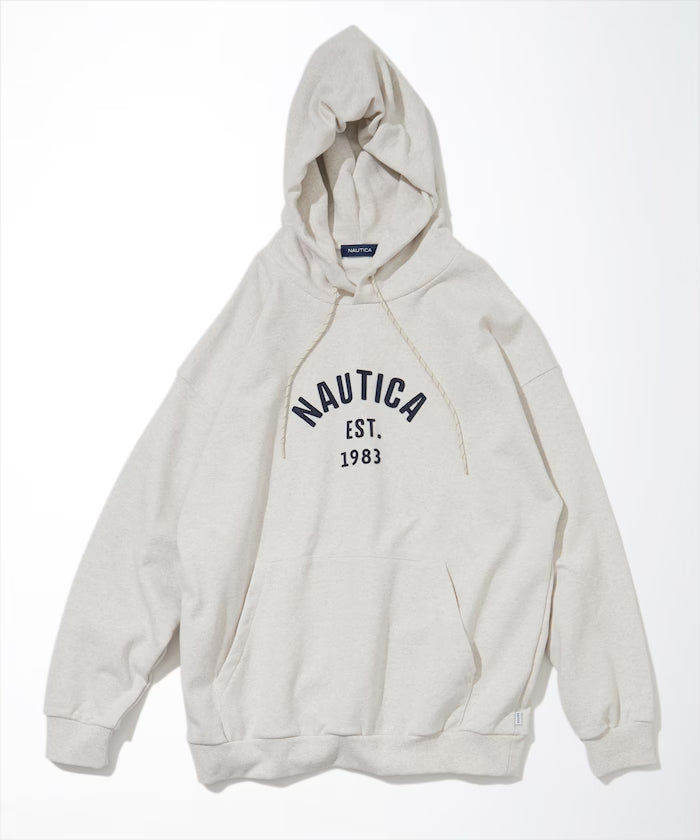 NAUTICA JAPAN Felt Patch Arch Logo Sweat Hoodie