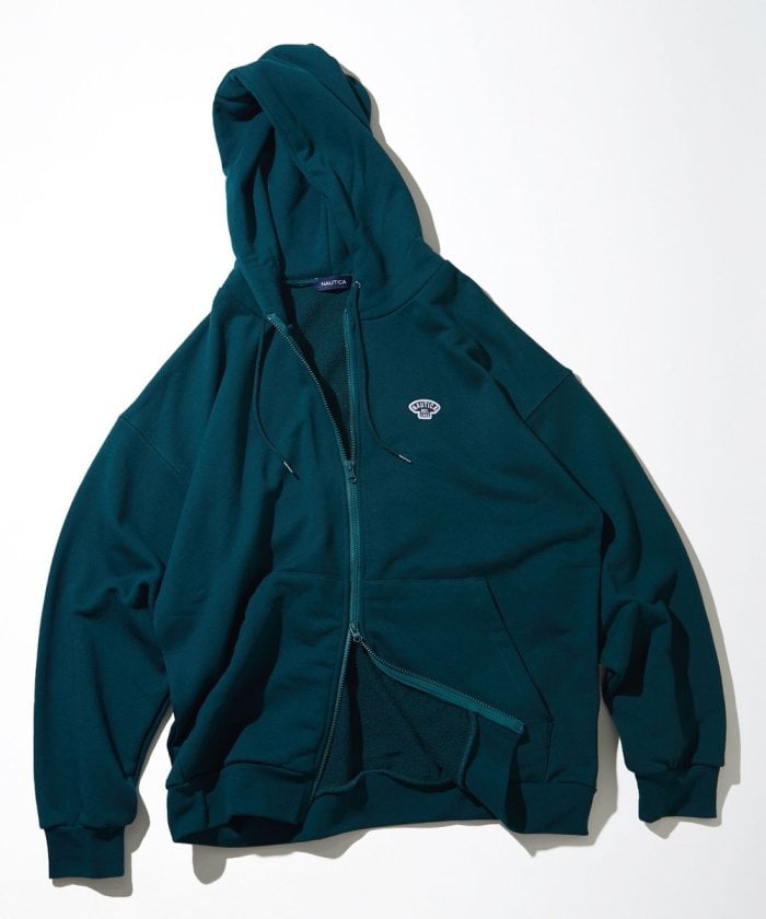 NAUTICA JAPAN Small Patch Logo Full Zip Sweat Hoodie