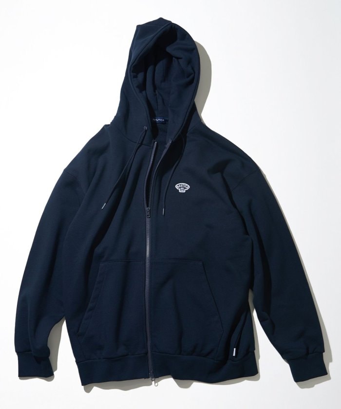 NAUTICA JAPAN Small Patch Logo Full Zip Sweat Hoodie