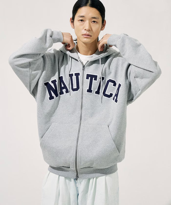 NAUTICA JAPAN Arch Logo Sweat Zip Hoodie