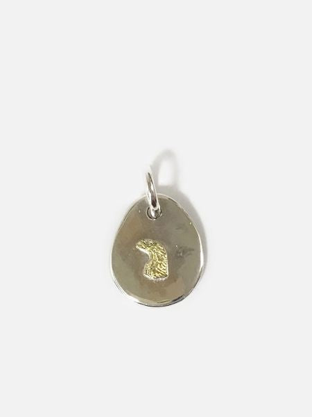 <In Stock> LARRY SMITH EAGLE HEAD PENDANT -18K GOLD ACCENT-