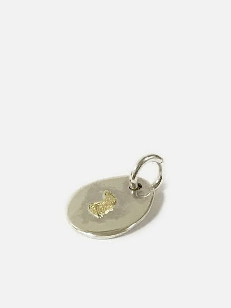 LARRY SMITH EAGLE HEAD PENDANT -18K GOLD ACCENT-