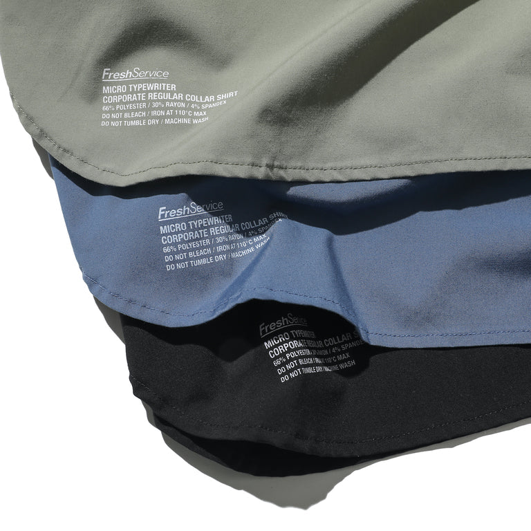 FreshService MICRO TYPEWRITER CORPORATE L/S REGULAR COLLAR SHIRT