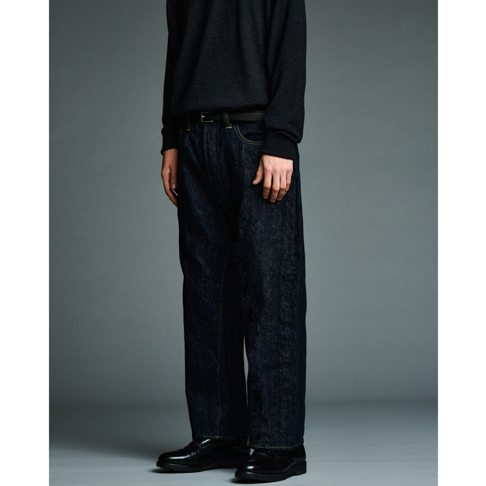 A.PRESSE Washed Denim Wide Pants (ONE WASH)