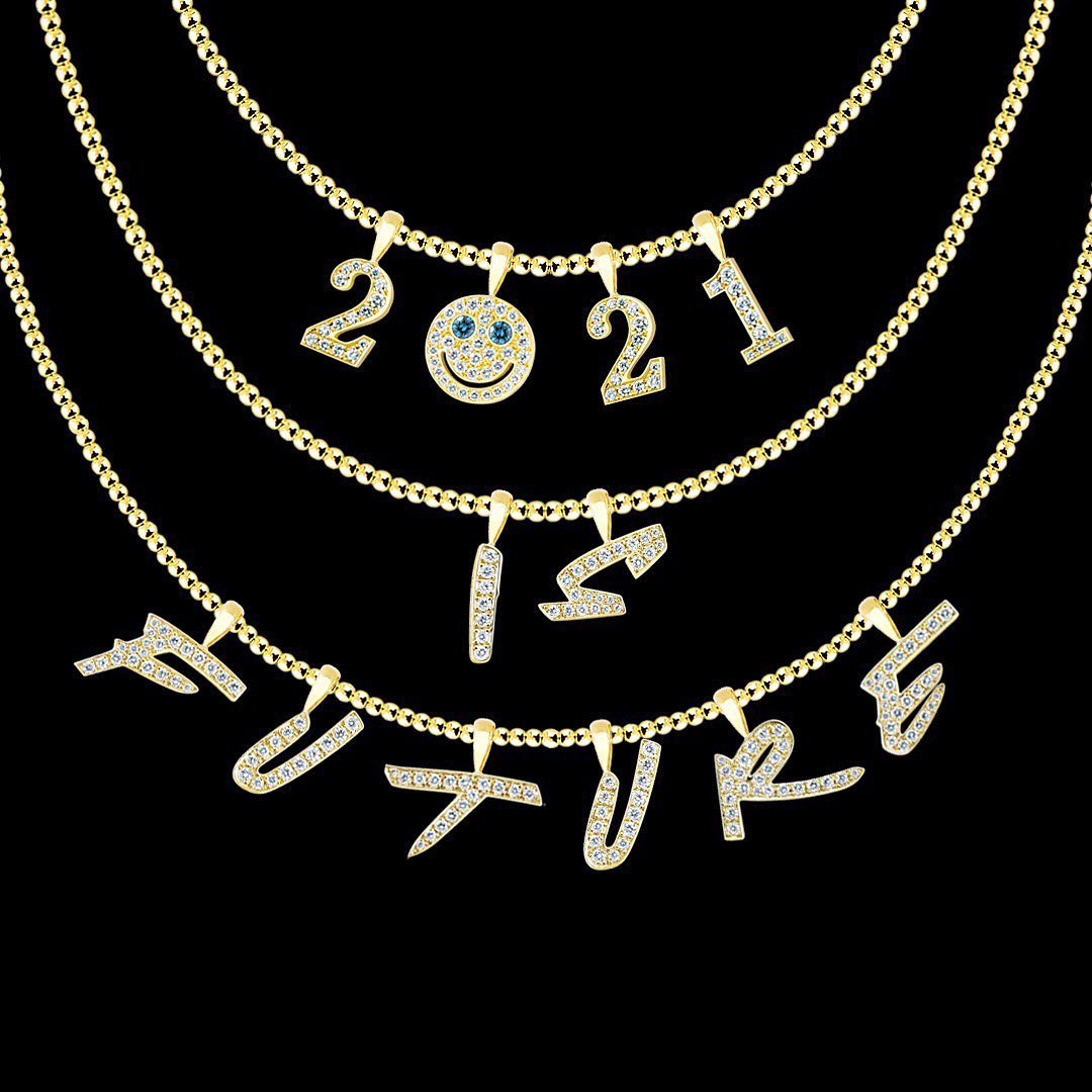 EYEFUNNY Futura alphabet /18KYG Pendant