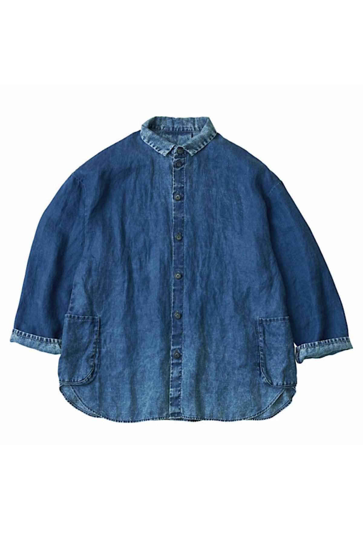 Porter Classic INDIGO LINEN SHIRT JACKET – unexpected store