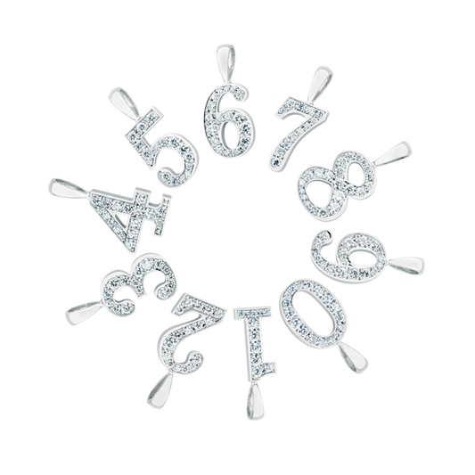 EYEFUNNY Diamond number /18KWG Pendant