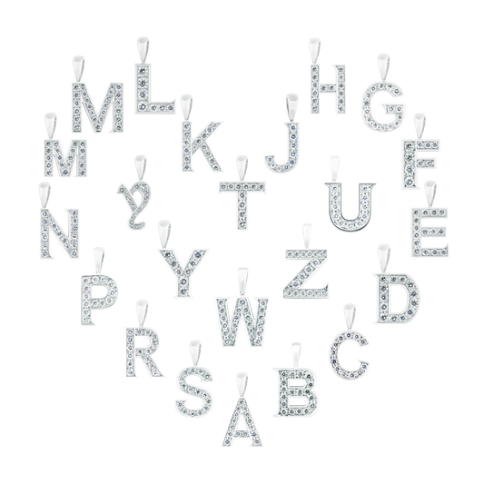 EYEFUNNY Diamond alphabet /18KWG Pendant