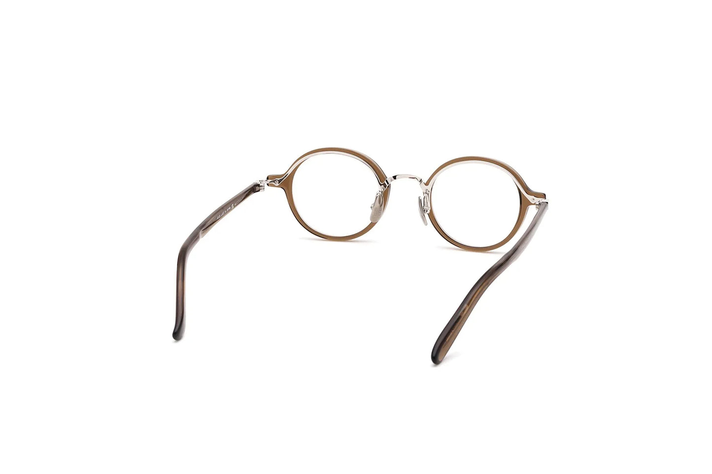 YELLOWS PLUS EYEGLASS FRAME SPENCER Burnt Amber Silver 534