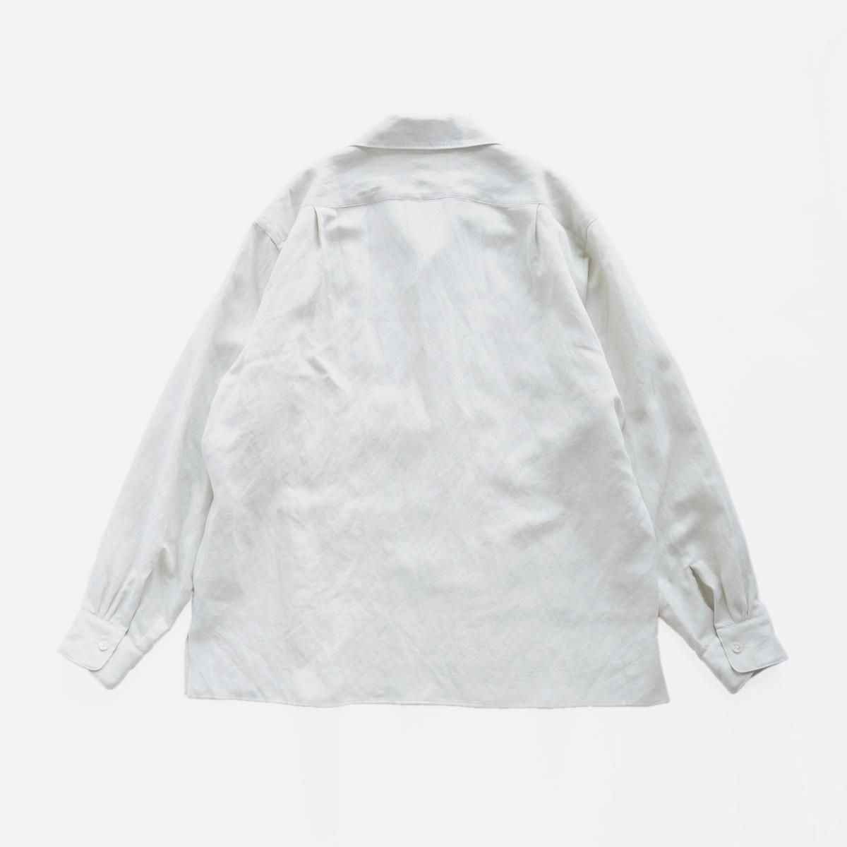 A.PRESSE Silk Linen Open Collar L/S Shirt