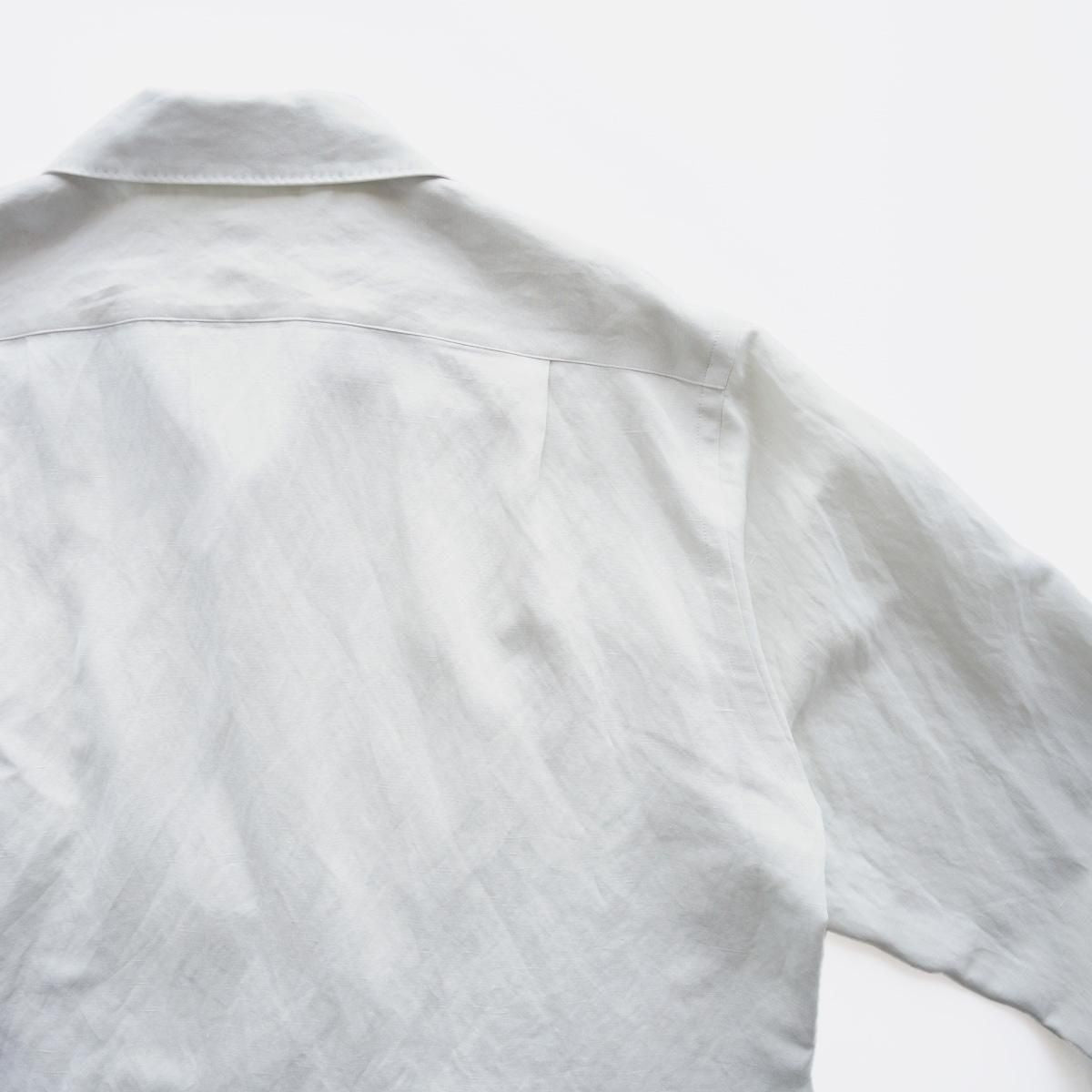A.PRESSE Silk Linen Open Collar L/S Shirt