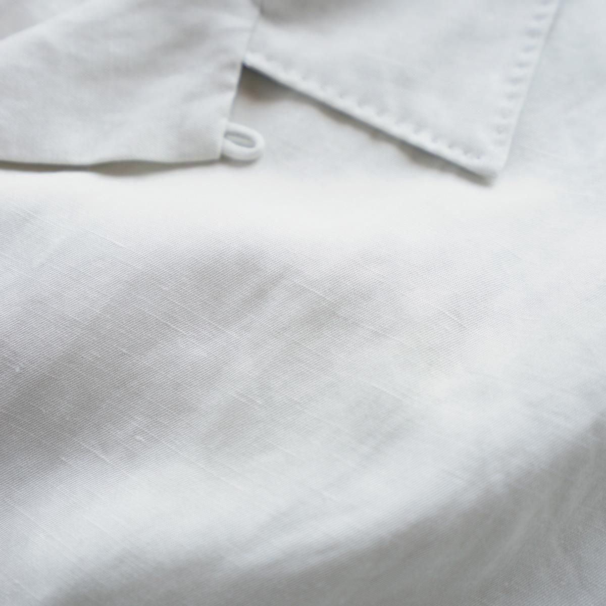 A.PRESSE Silk Linen Open Collar L/S Shirt