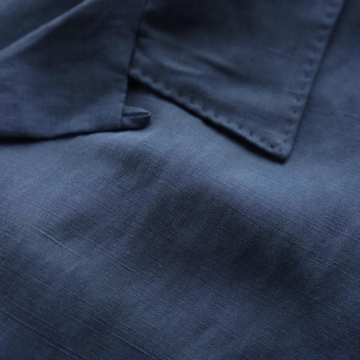 A.PRESSE Silk Linen Open Collar L/S Shirt