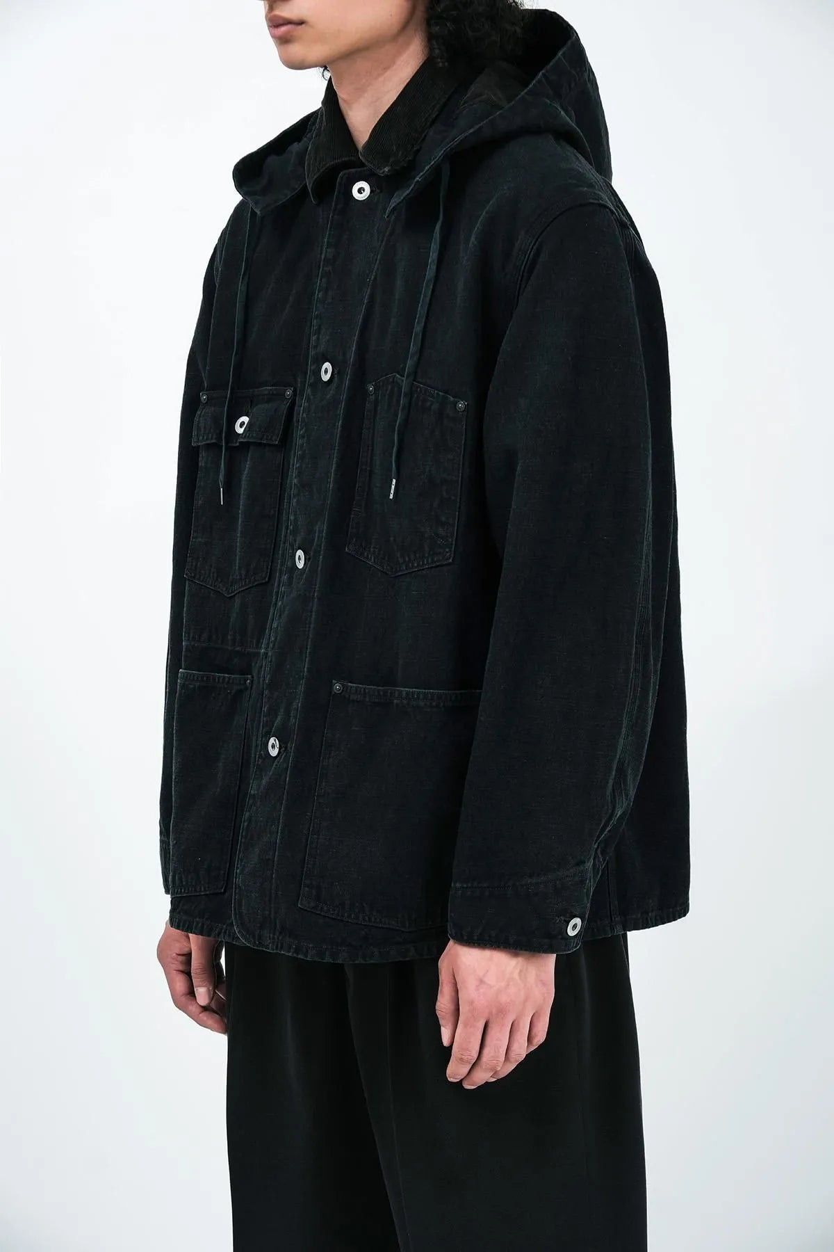 A.PRESSE Vintage Silk Hemp Coverall Jacket