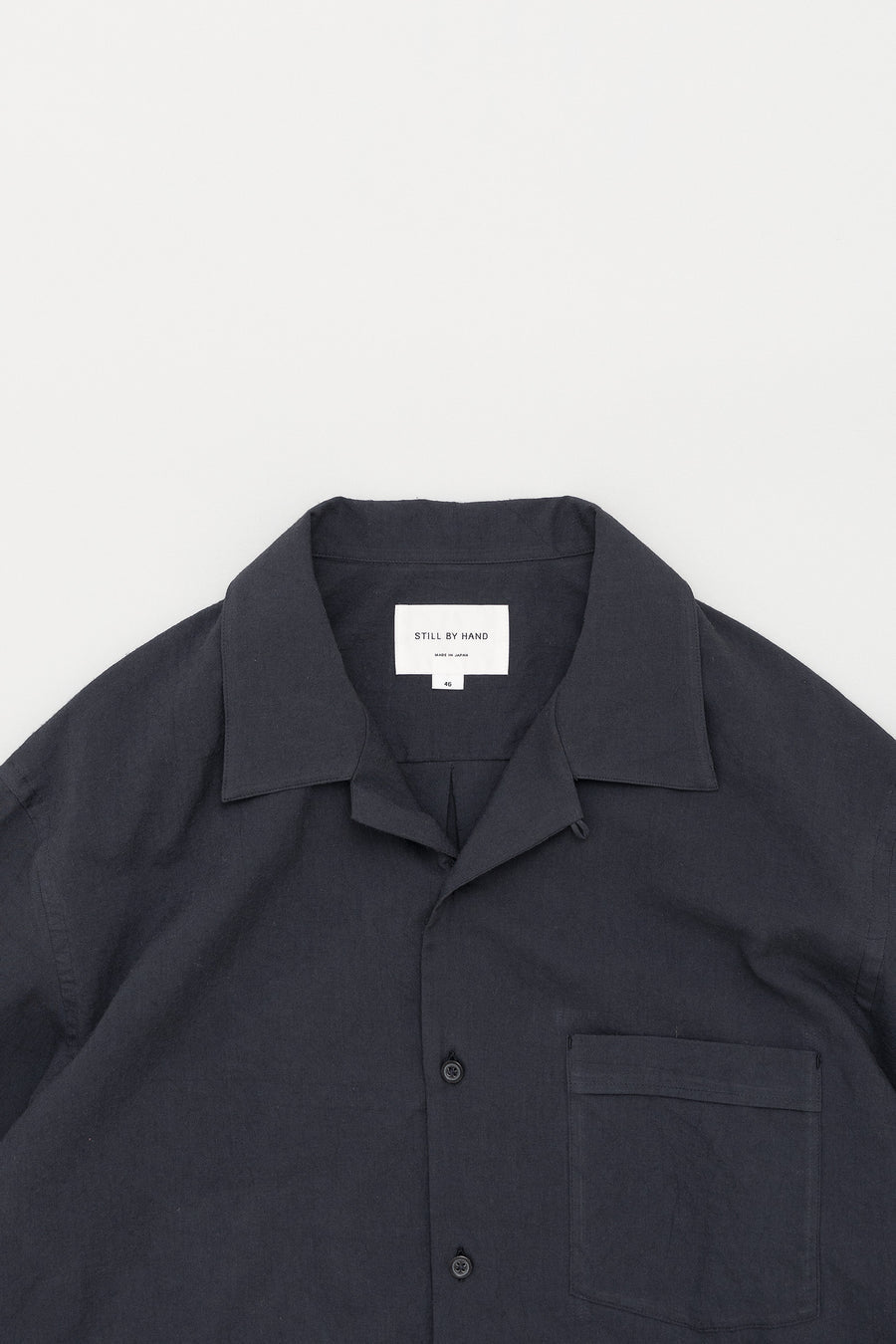 STILL BY HAND Open Collar Shirt Long Sleeve Shirt