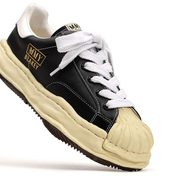 Maison MIHARA YASUHIRO BLAKEY Low Vintage Original Sole Leather Lowtop Sneaker Black