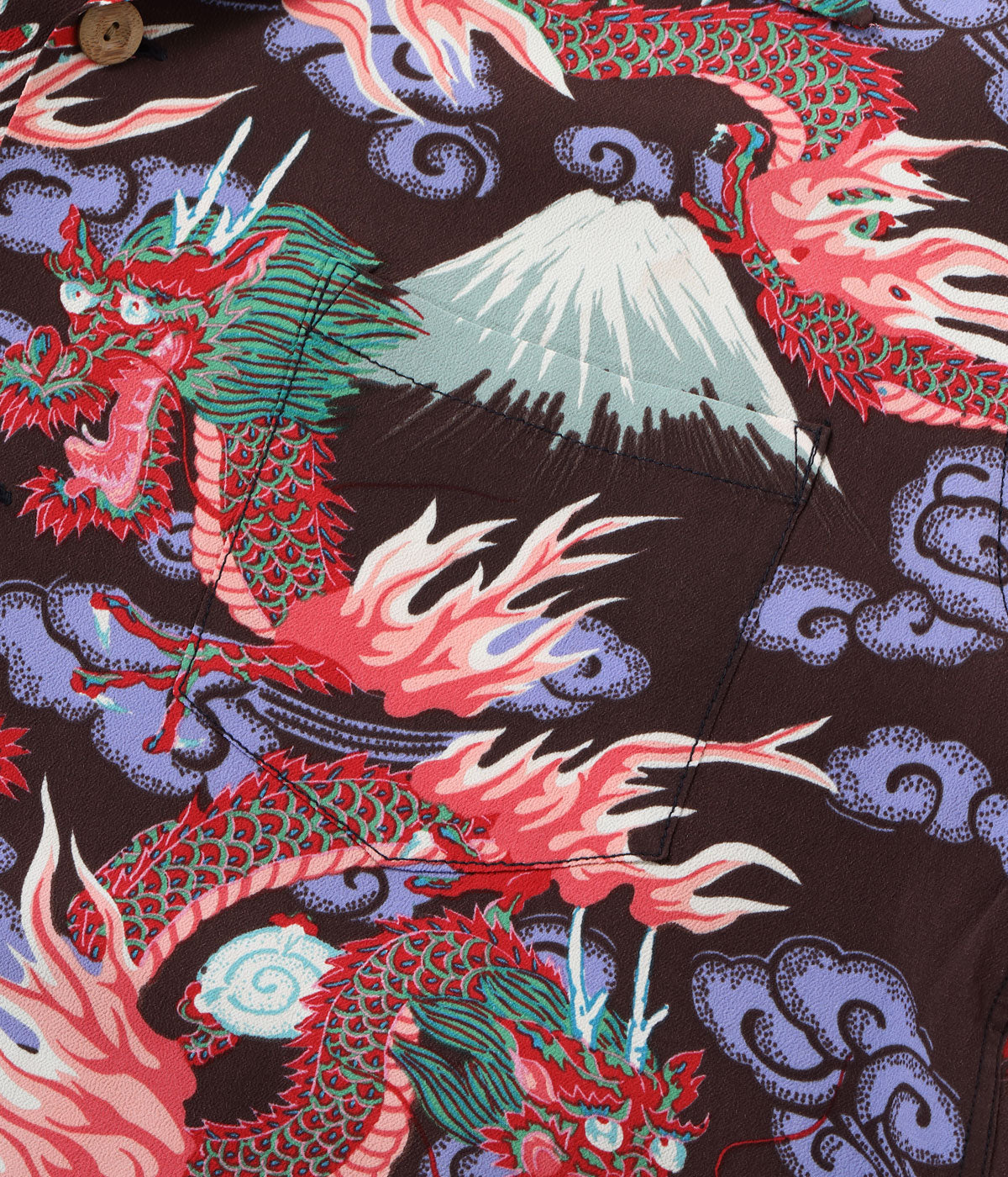 SUN SURF RAYON HAWAIIAN SHIRT “TEAM OF DRAGONS”