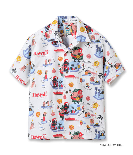 SUN SURF OPEN SHIRT “ハワイへ行こう!” by 柳原良平 with MOOKIE