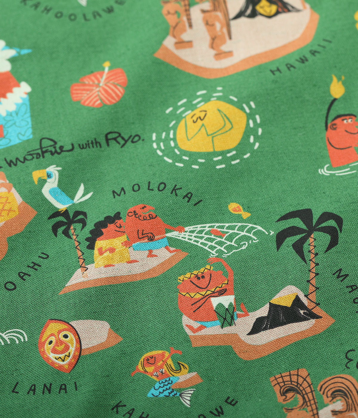 SUN SURF OPEN SHIRT “ハワイへ行こう!” by 柳原良平 with MOOKIE