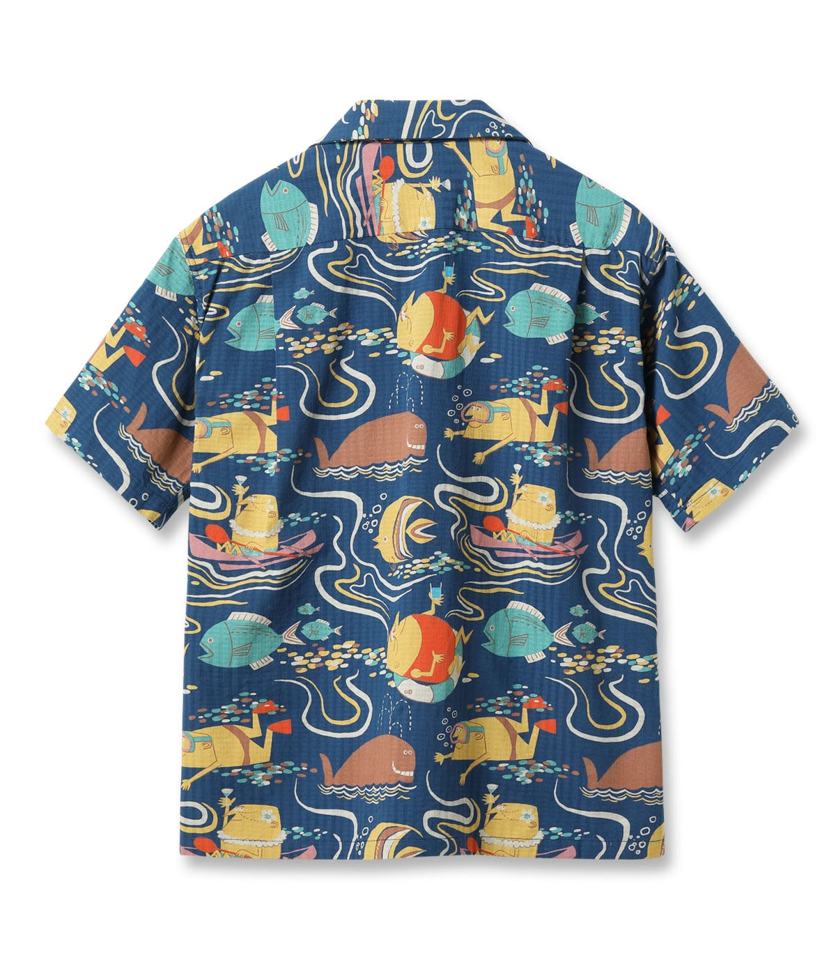 SUN SURF DOBBY COTTON OPEN SHIRT “OCEAN ACTIVITIES” by 柳原良平 with MOOKIE