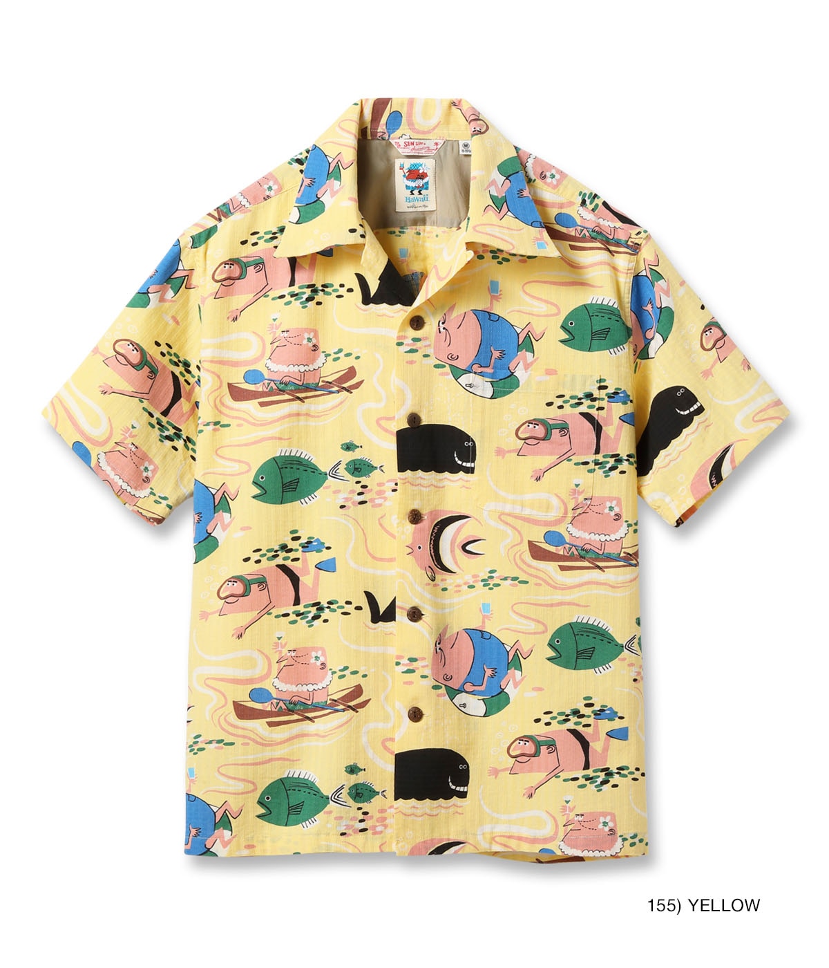 SUN SURF DOBBY COTTON OPEN SHIRT “OCEAN ACTIVITIES” by 柳原良平 with MOOKIE