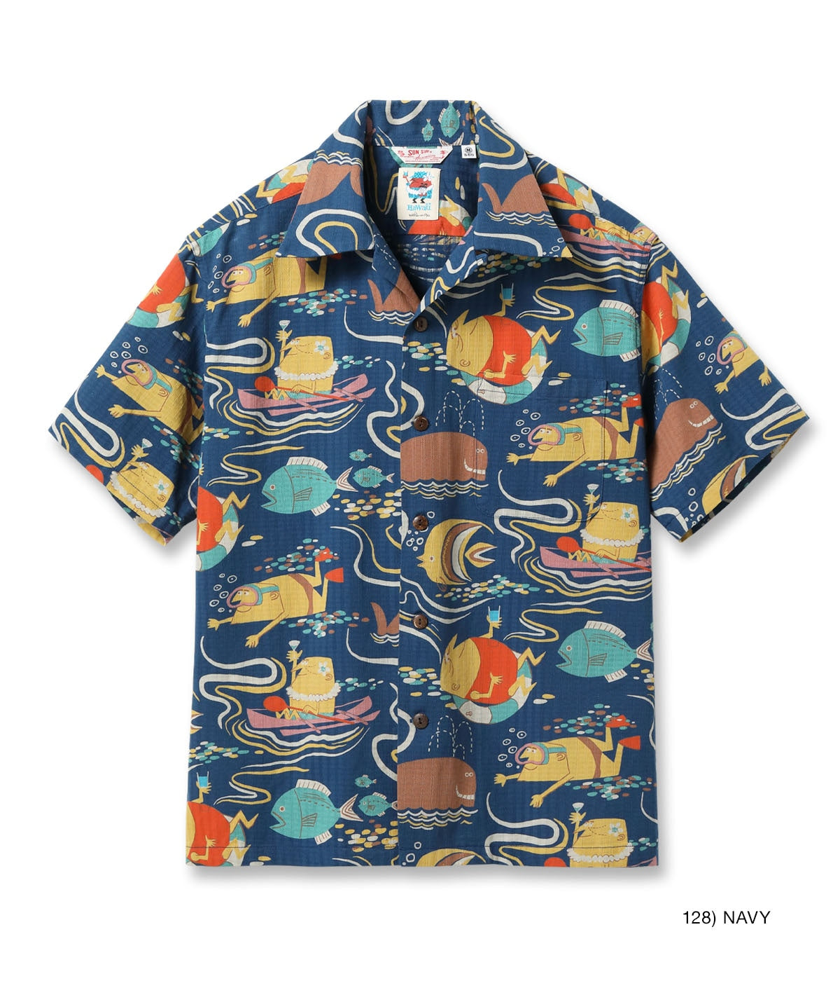 SUN SURF DOBBY COTTON OPEN SHIRT “OCEAN ACTIVITIES” by 柳原良平 with MOOKIE