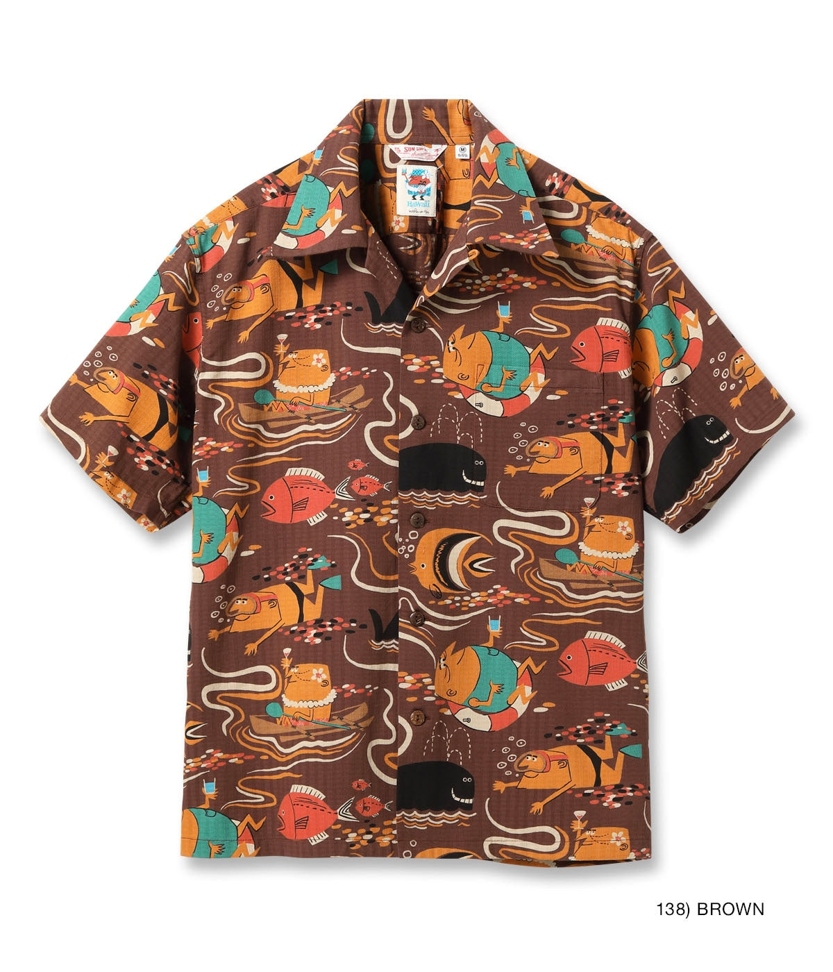 SUN SURF DOBBY COTTON OPEN SHIRT “OCEAN ACTIVITIES” by 柳原良平 with MOOKIE
