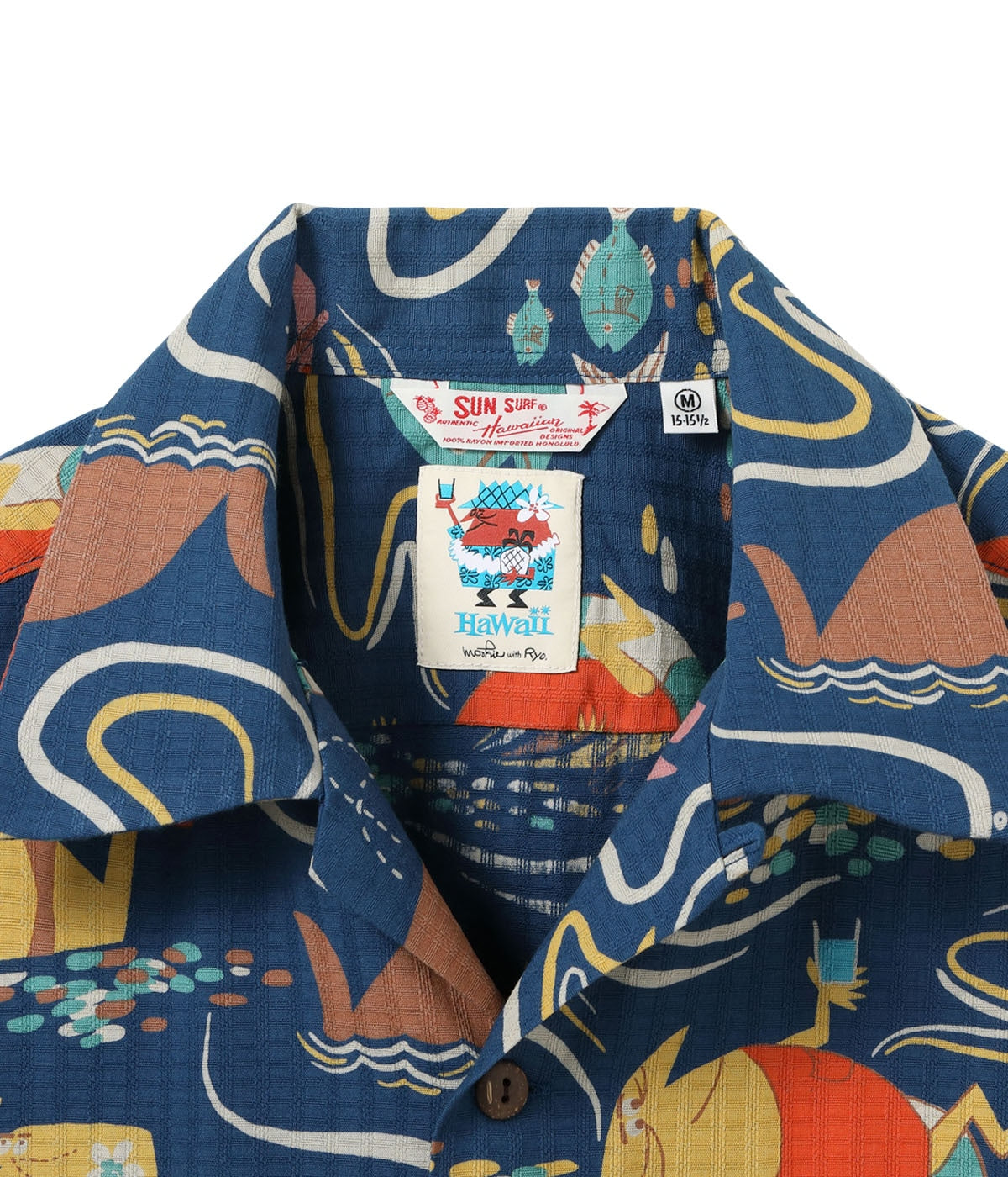 SUN SURF DOBBY COTTON OPEN SHIRT “OCEAN ACTIVITIES” by 柳原良平 with MOOKIE