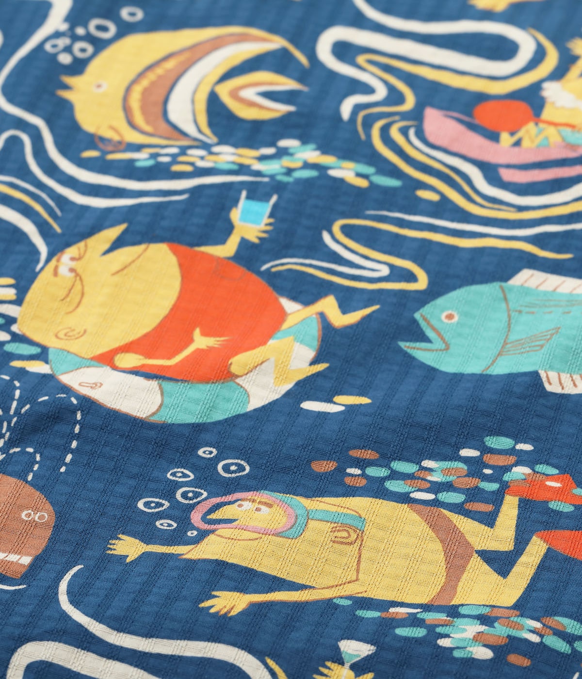 SUN SURF DOBBY COTTON OPEN SHIRT “OCEAN ACTIVITIES” by 柳原良平 with MOOKIE