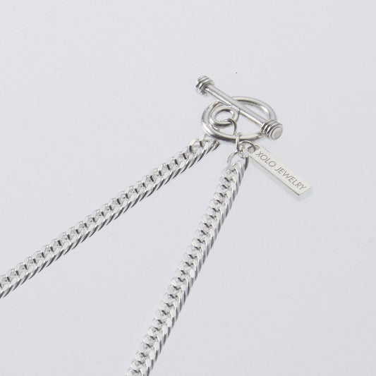 XOLO JEWELRY Flat Link Necklace -Double-