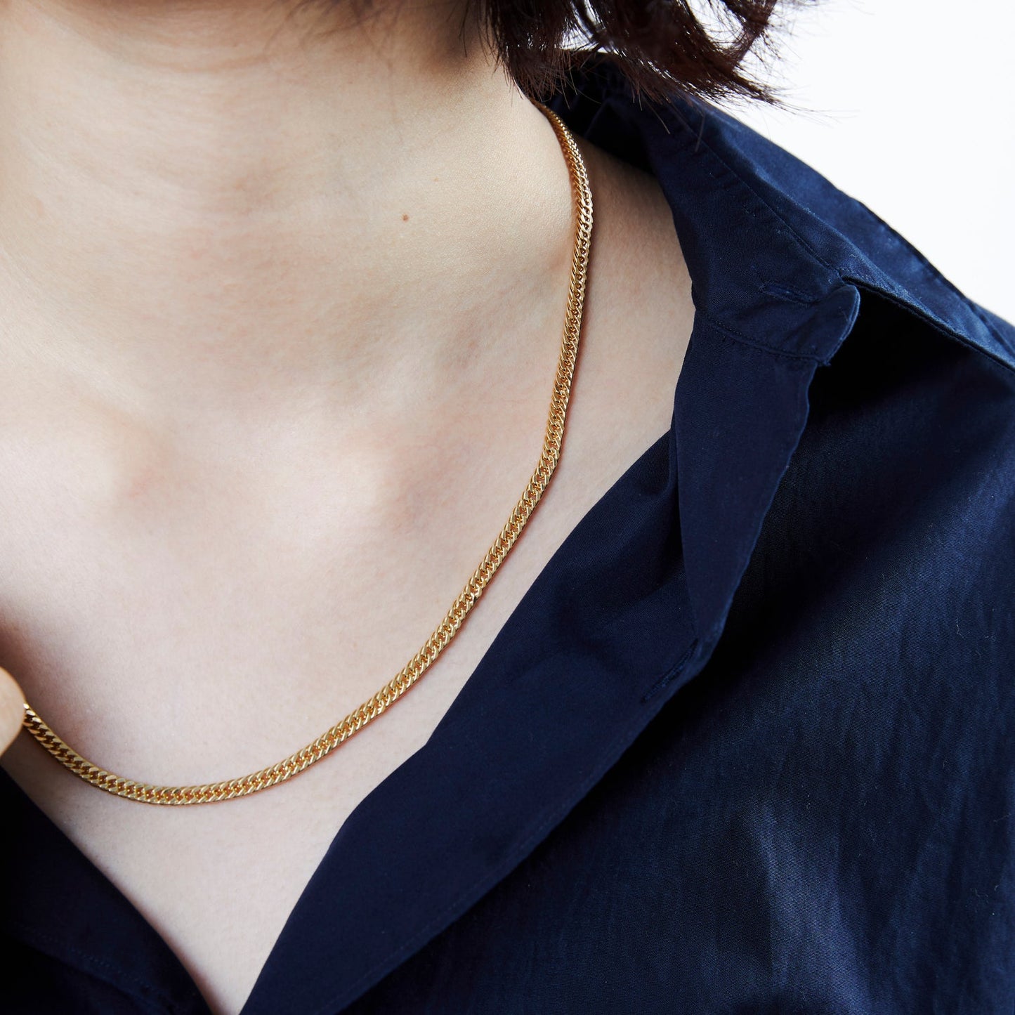 XOLO JEWELRY Flat Link Necklace -Double-